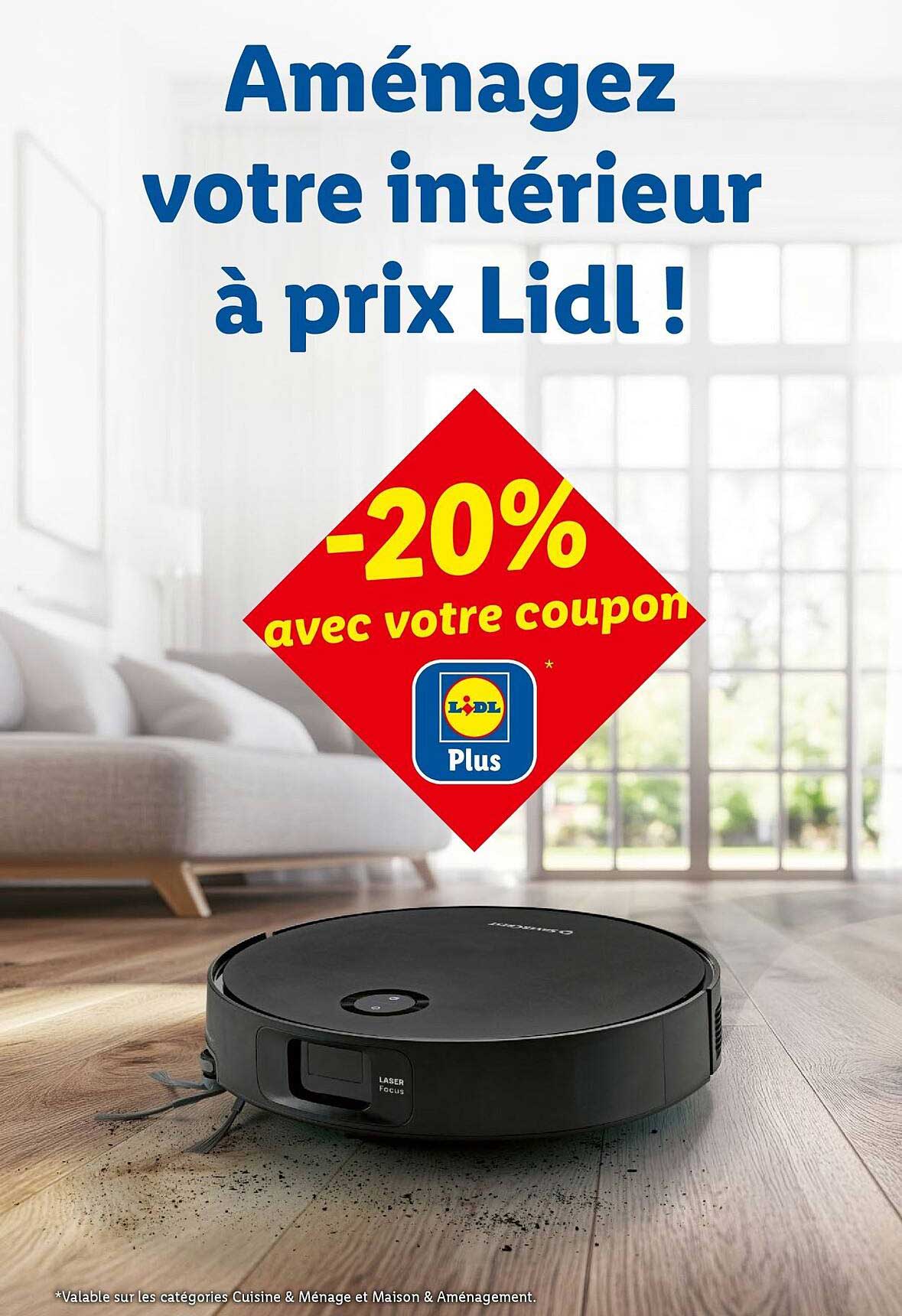 Aménagez votre intérieur à prix Lidl ! -20% avec votre coupon Lidl Plus