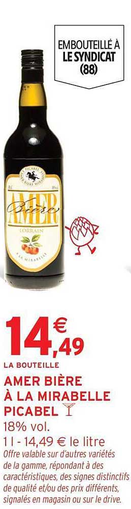 AMER BIÈRE À LA MIRABELLE PICABEL