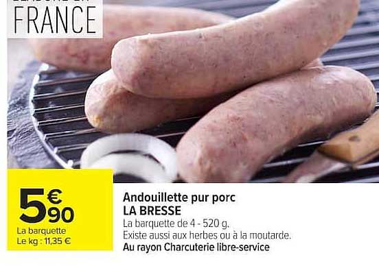 Andouillette pur porc LA BRESSE