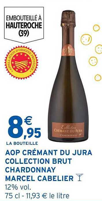 AOP CRÉMANT DU JURA COLLECTION BRUT CHARDONNAY MARCEL CABELIER