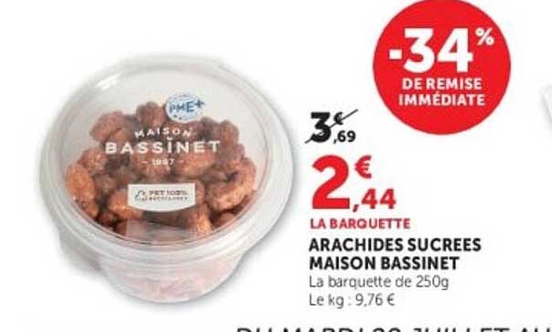 ARACHIDES SUCREES MAISON BASSINET