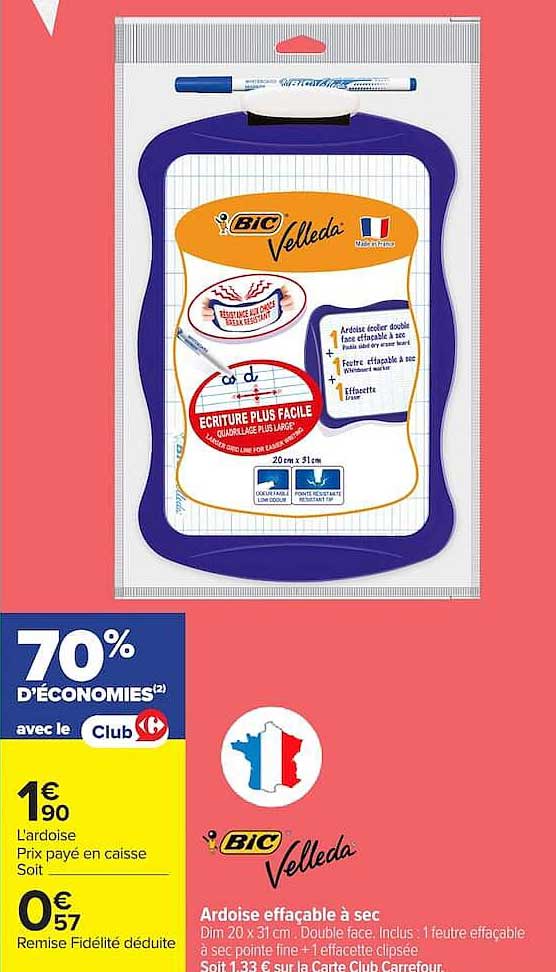 Ardoise effaçable à sec