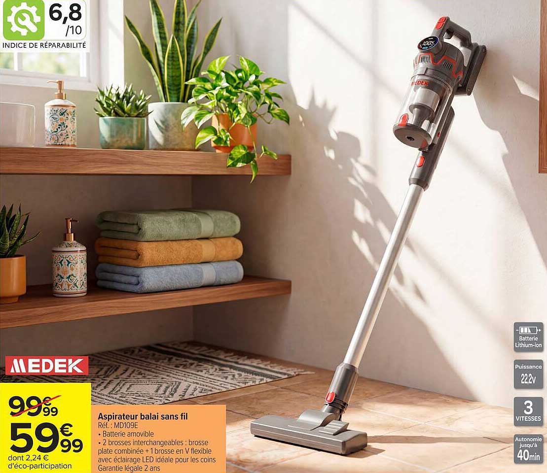 Aspirateur balai sans fil