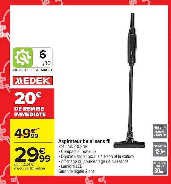 Aspirateur balai sans fil