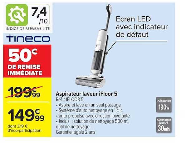 Aspirateur laveur iFloor 5