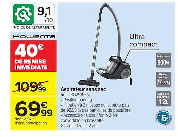 Aspirateur sans sac