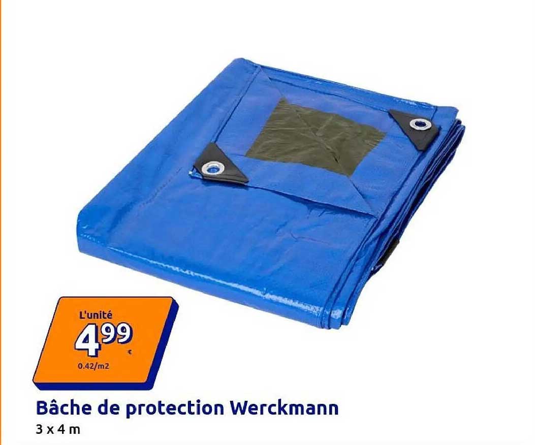 Bâche de protection Werckmann 3 x 4 m