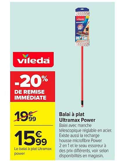 Balai à plat Ultramax Power
