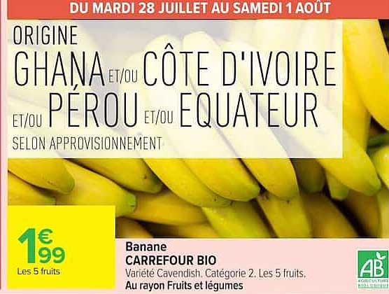 Banane CARREFOUR BIO