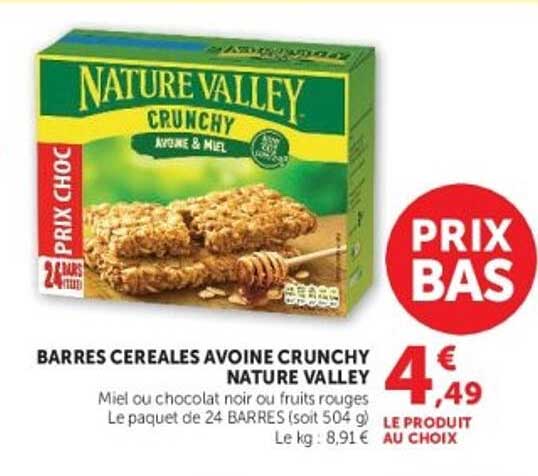 BARRES CEREALES AVOINE CRUNCHY NATURE VALLEY
