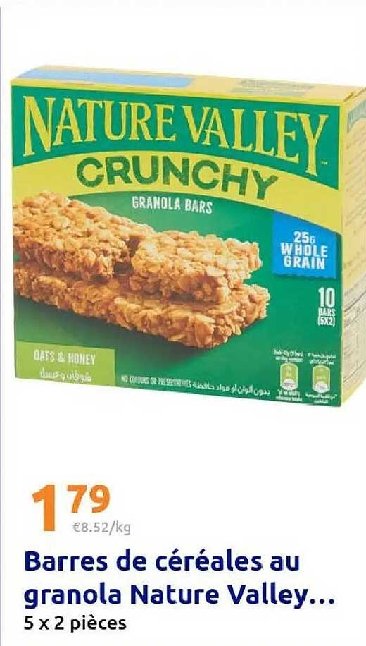 Barres de céréales au granola Nature Valley...