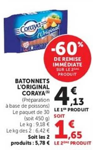 BATONNETS L'ORIGINAL CORAYA