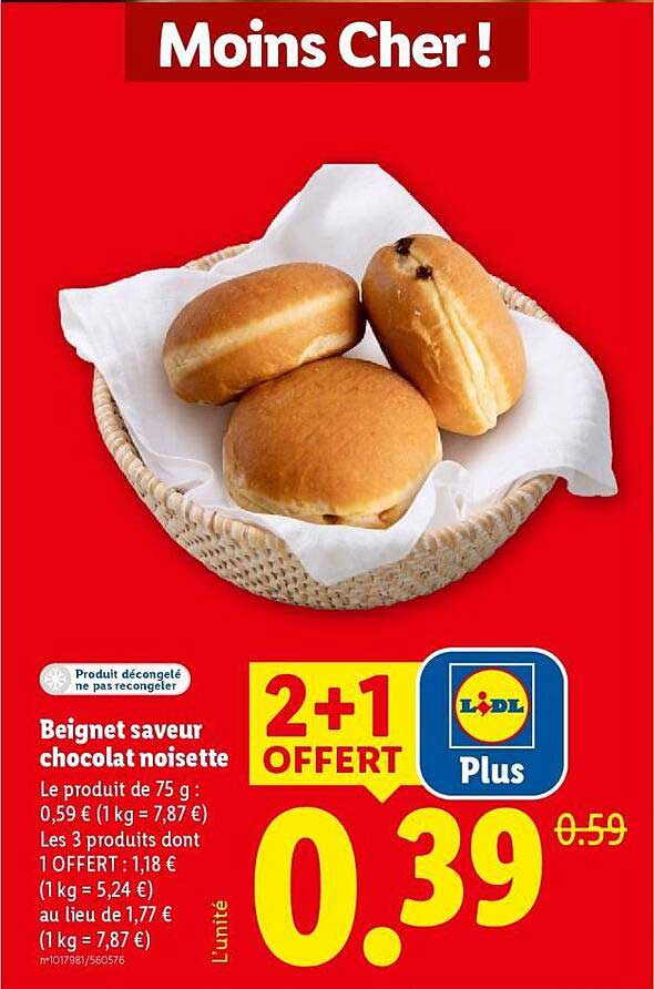 Beignet saveur chocolat noisette