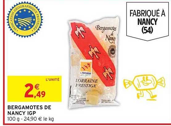 BERGAMOTES DE NANCY IGP