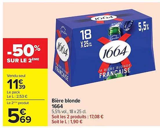 Bière blonde 1664