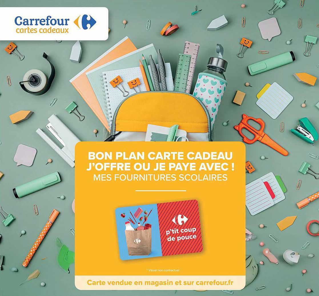 BON PLAN CARTE CADEAU J’OFFRE OU JE PAYE AVEC ! MES FOURNITURES SCOLAIRES