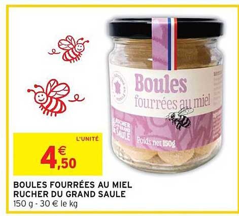 BOULES FOURRÉES AU MIEL RUCHER DU GRAND SAULE