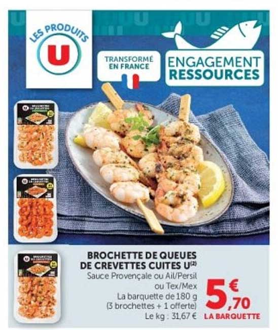BROCHETTE DE QUEUES DE CREVETTES CUITES U(2)