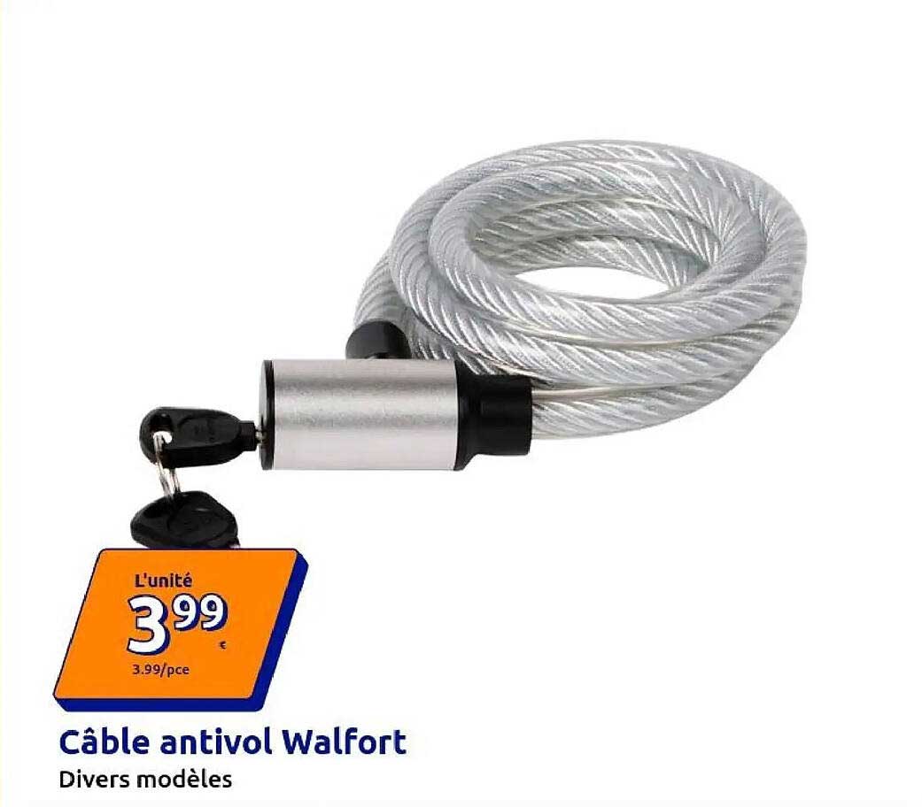 Câble antivol Walfort
