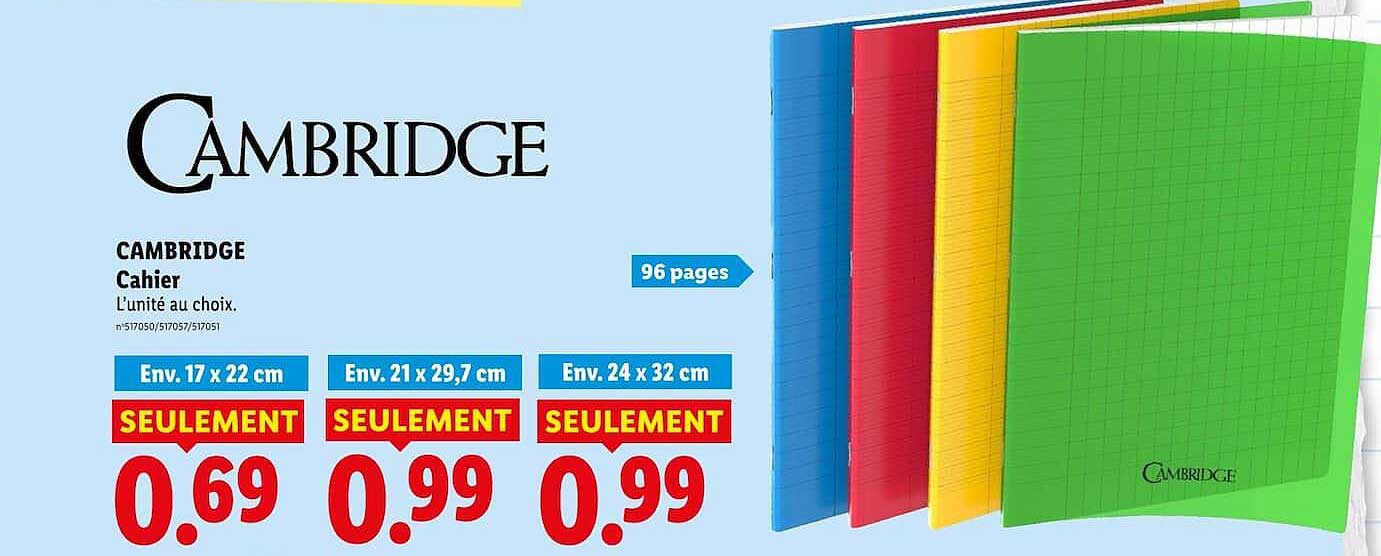 CAMBRIDGE Cahier L’unité au choix.