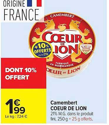 Camembert COEUR DE LION