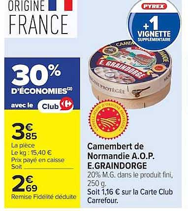Camembert de Normandie A.O.P E.GRANGORGE