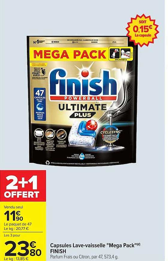 Capsules Lave-vaisselle "Mega Pack" FINISH