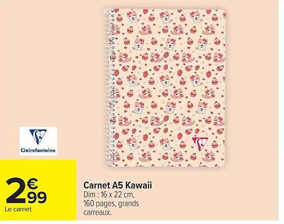 Carnet A5 Kawaii
