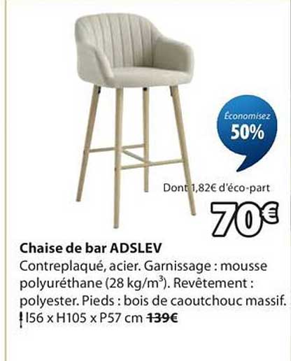 Chaise de bar ADSLEV