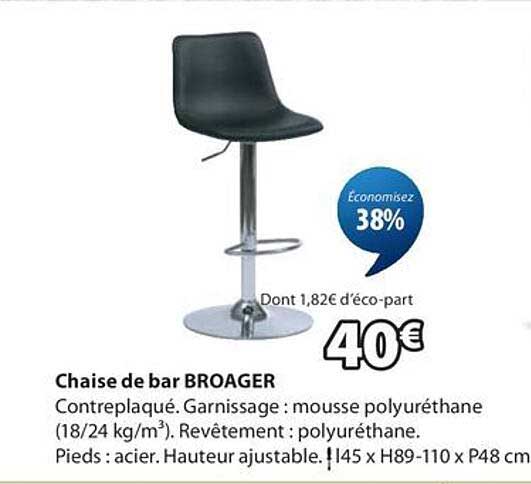 Chaise de bar BROAGER