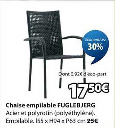 Chaise empilable FUGLEBJERG