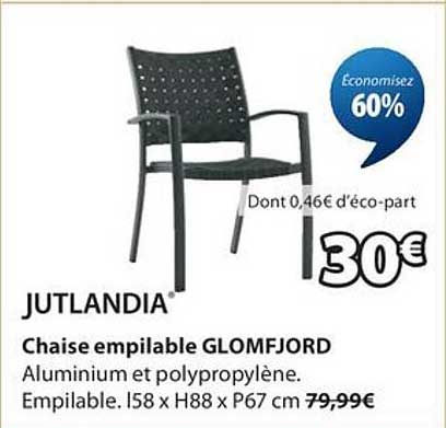 Chaise empilable GLOMFJORD