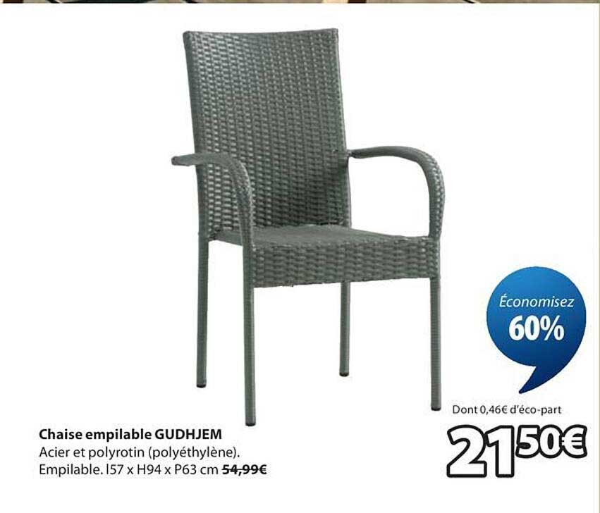 Chaise empilable GUDHJEM
