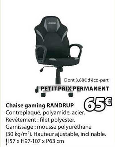 Chaise gaming RANDRUP