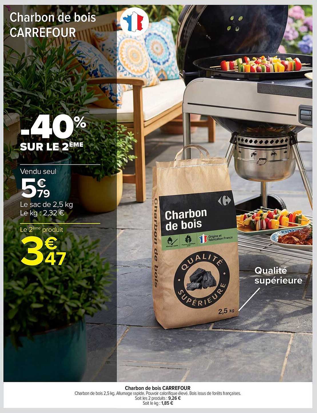 Charbon de bois CARREFOUR