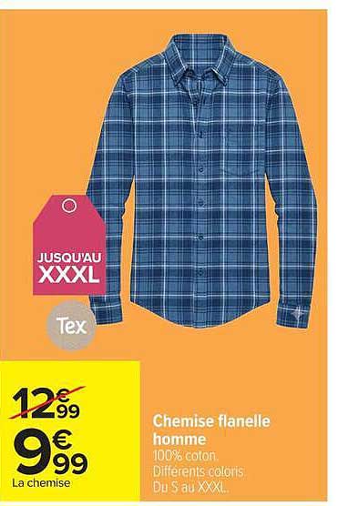 Chemise flanelle homme