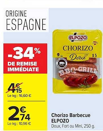Chorizo Barbecue ELPOZO