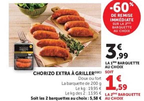 CHORIZO EXTRA À GRILLER (U)NCI