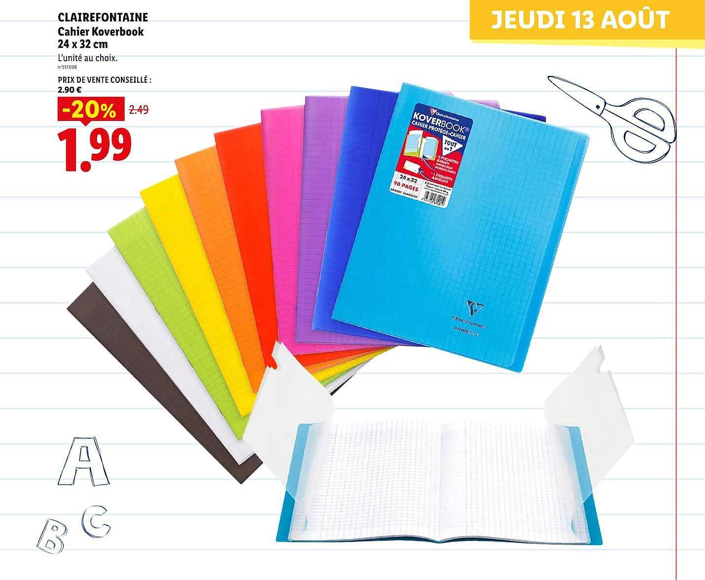 CLAIREFONTAINE Cahier Koverbook 24 x 32 cm