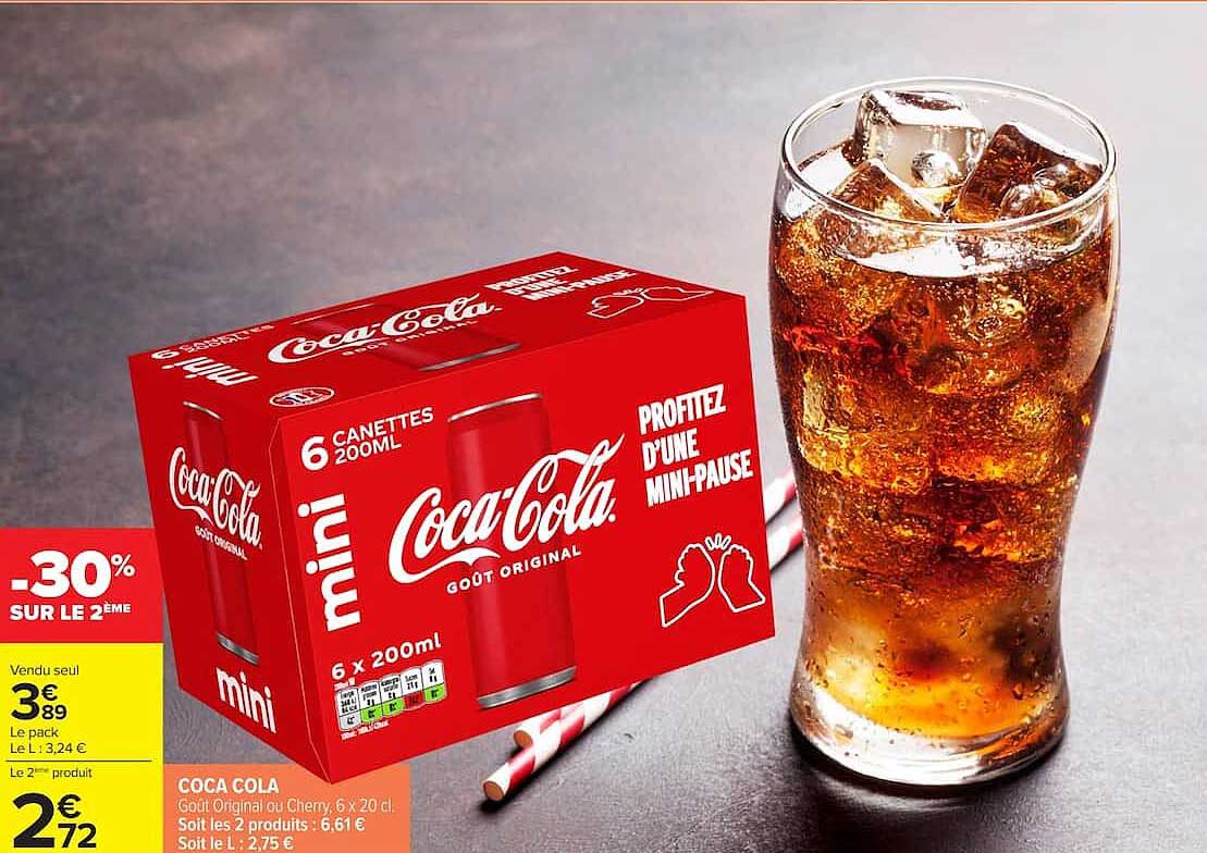 COCA COLA Goût Original ou Cherry, 6 x 20 cl