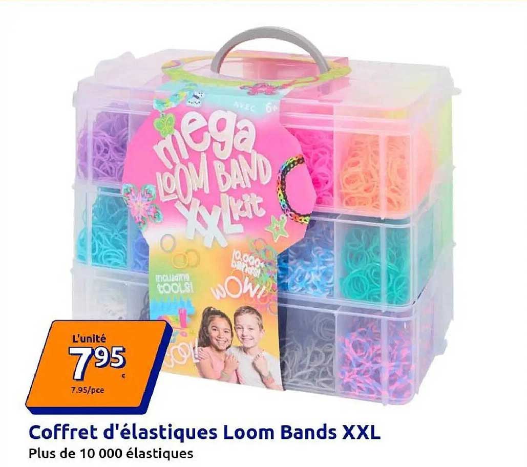 Coffret d'élastiques Loom Bands XXL