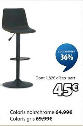 Coloris noir/chrome 64,99€