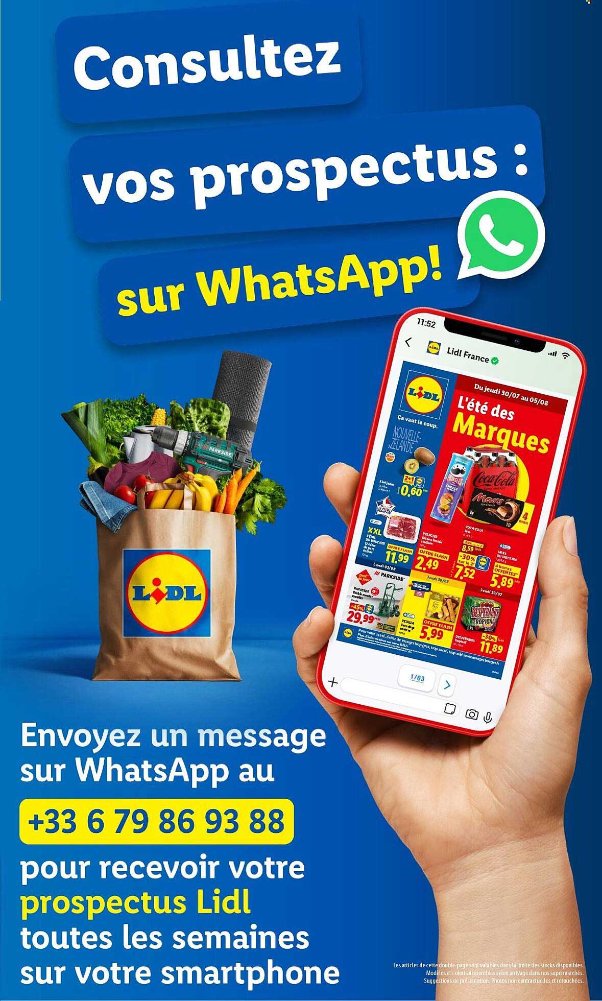 Consultez vos prospectus sur WhatsApp!
