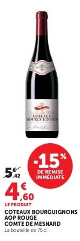 COTEAUX BOURGUIGNONS AOP ROUGE COMTE DE MESNARD