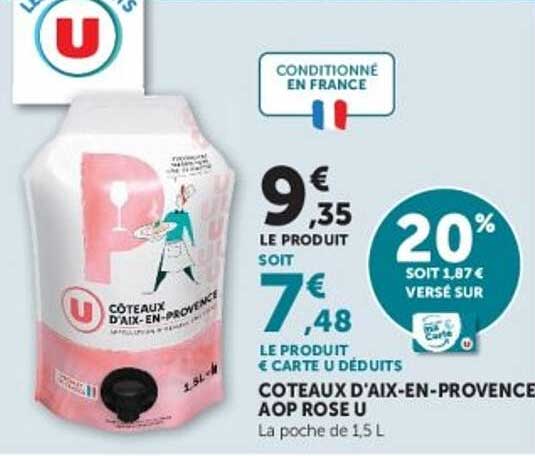 COTEAUX D'AIX-EN-PROVENCE AOP ROSE U