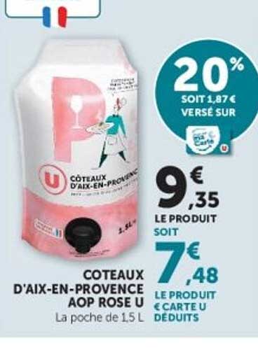 COTEAUX D'AIX-EN-PROVENCE AOP ROSE U La poche de 1,5 L