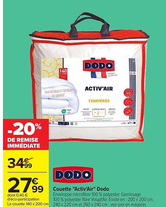 Couette "Activ'Air" Dodo