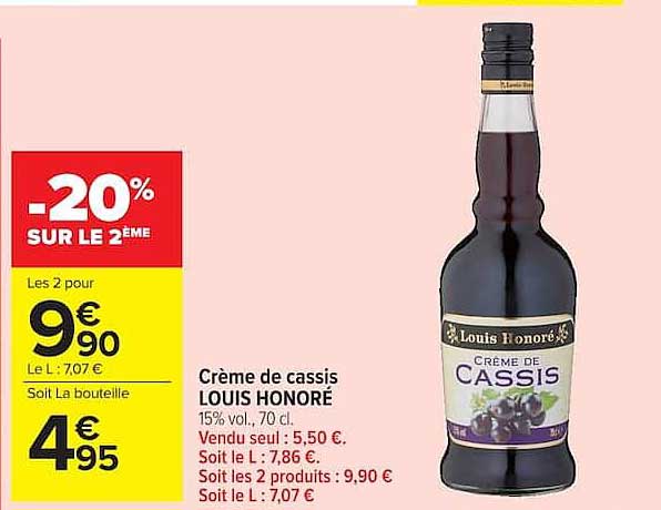 Crème de cassis LOUIS HONORÉ