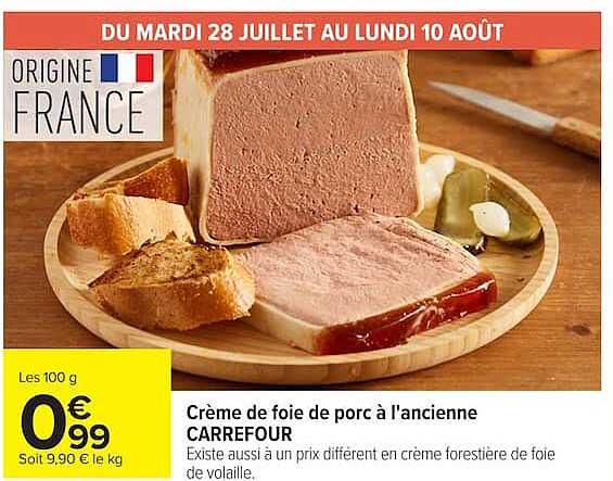 Crème de foie de porc à l'ancienne CARREFOUR