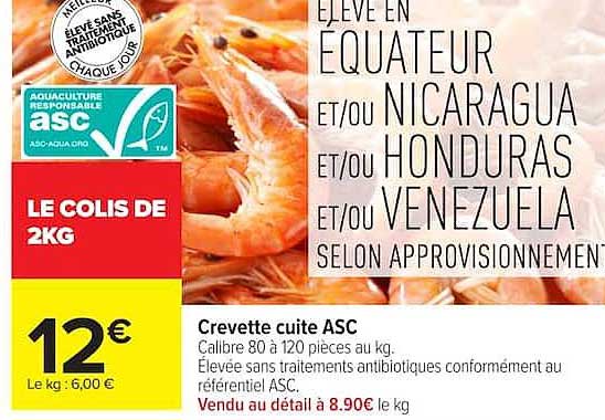 Crevette cuite ASC